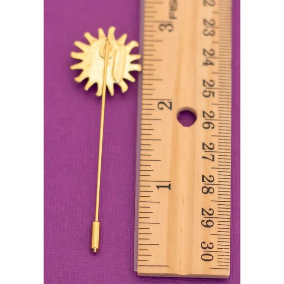 Vintage Mid Century Sun Gold Tone Stick Pin by Avon - Q10 - Picture 2 of 2
